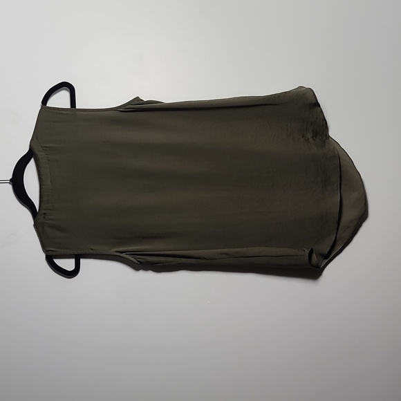 CABI Cinch Blouse Olive Green Sleeveless Tie Front Blouse Size Small - Picture 8 of 15